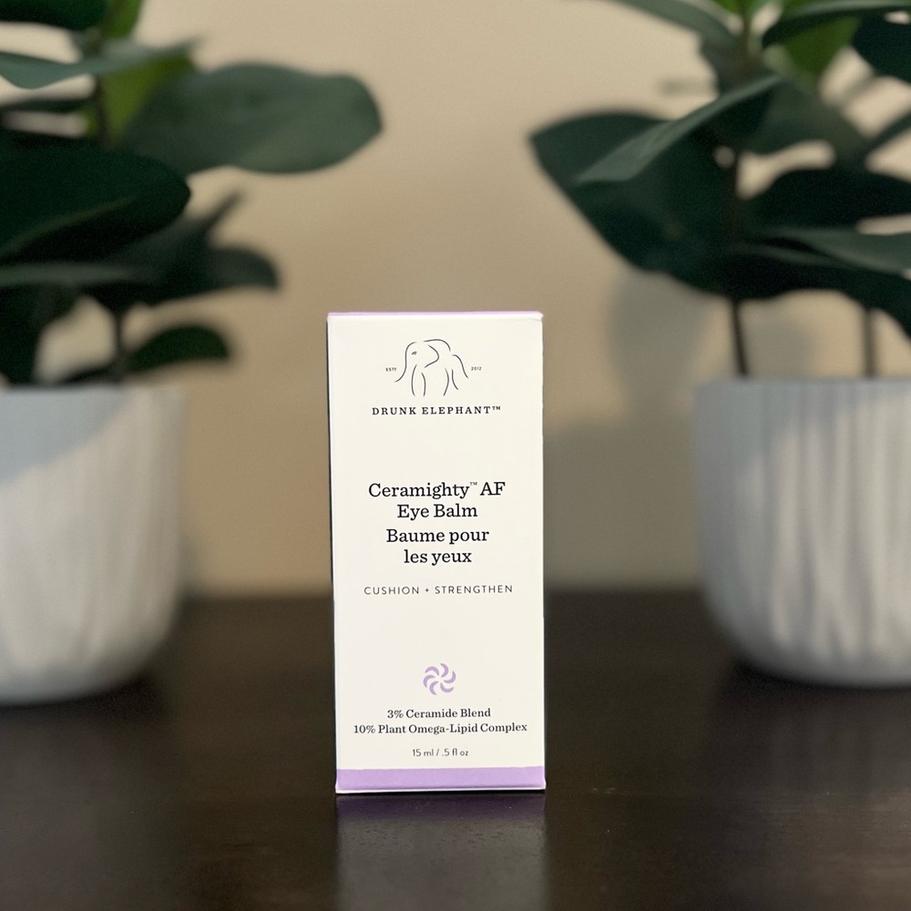 Drunk Elephant Ceramighty AF Eye Balm - White and Purple Packaging